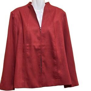 Winter Silks womens jacket Size Large Rust Old Money Professional silk‎ lining